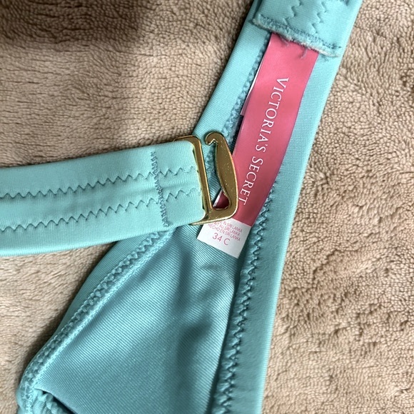 Victoria's Secret Push Up Bandeau Bikini Top in Seafoam Glow. Size 34C - Picture 6 of 6